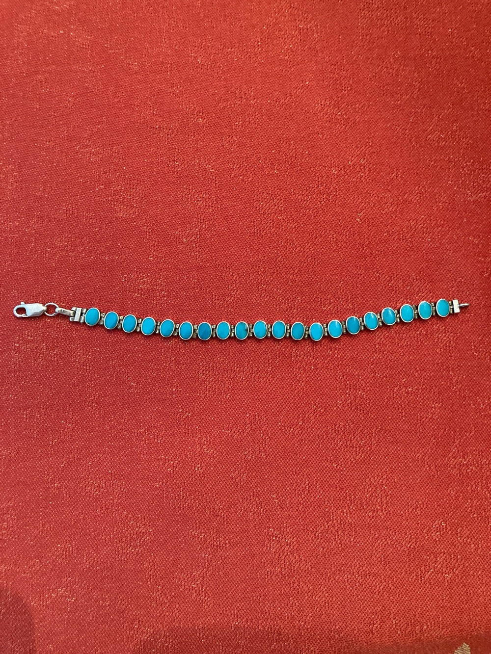Turquoise Oval Stone Tennis Bracelet